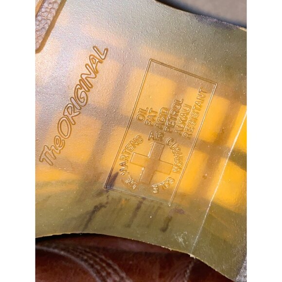 Dr Martens Triumph 1914 Brown Leather Floral Fold-Over Boots 14 Eyelet Women’s 7 - Picture 9 of 16